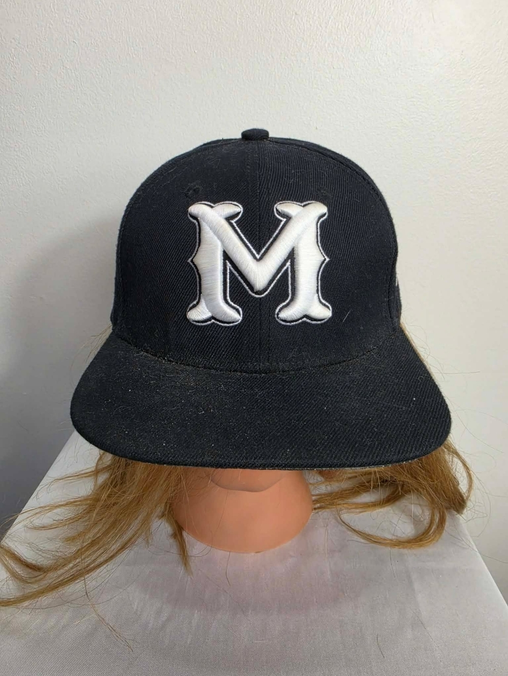 Mystic Black Baseball Cap with White 'M' Emblem